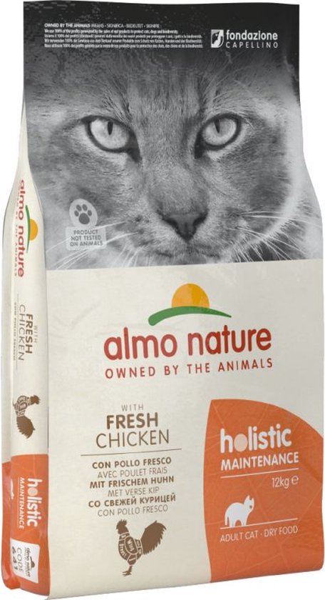 Almo Nature Holistic - Katten Droogvoer - Witvis & Rijst - 12kg
