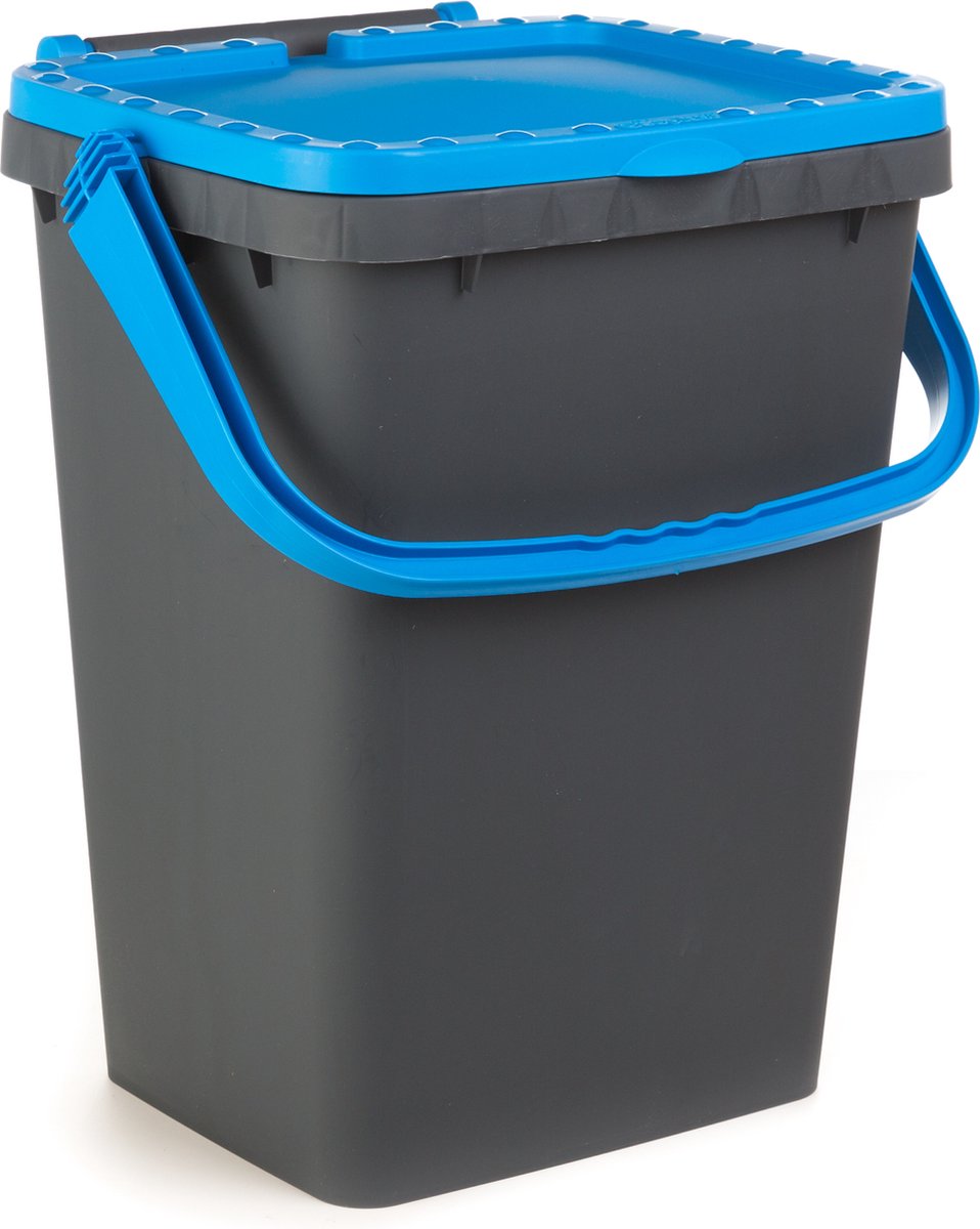 Ecoplus 40 liter afvalemmer blauw - afvalscheidingsbak - sorteerbak - afvalbak