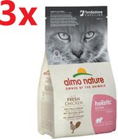Almo Nature Holistic - Katten Droogvoer - Kitten Kip & Rijst - 3x2kg