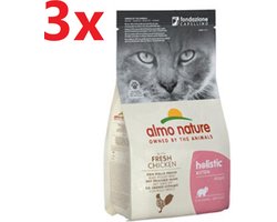 Almo Nature Holistic - Katten Droogvoer - Kitten Kip & Rijst - 3x2kg