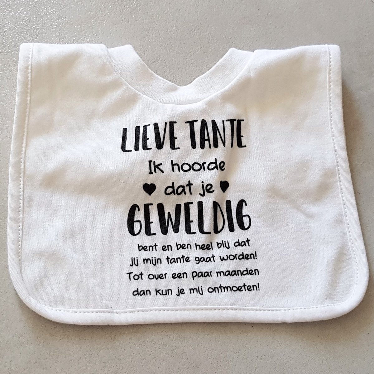 Goedkoopste Baby slabbetje cadeau tekst tante worden hoera fles zwangerschap bekendmaking aankondiging voor de liefste aanstaande geboorte gaat worden jullie worden zwangerschapsaankondiging