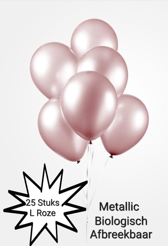 Set boog met 70 roze latex ballonnen
