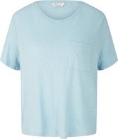 TOM TAILOR relaxed t-shirt with pocket Dames T-shirt - Maat M