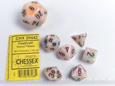 Chessex Feestelijke Mini-Polyhedral Circus/zwarte Dobbelsteen Set (7 stuks)