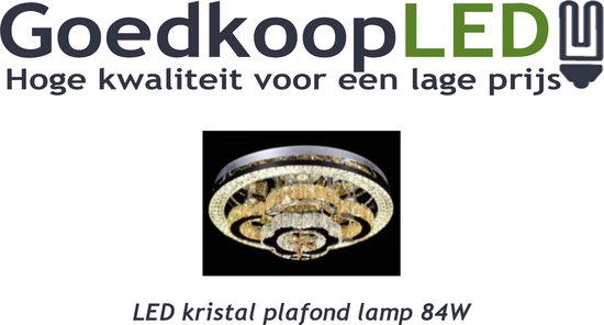 LED kristal plafond lamp 84W