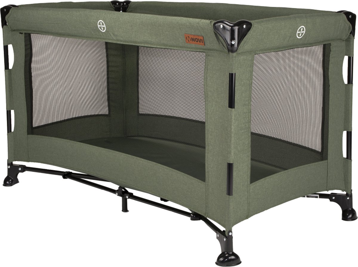Novi Baby Nora Luxe Campingbed - Groen/Zwart - reisbedje -Inclusief bodemverhoger - Inclusief verschoonblad - Inclusief transporttas thumbnail 6