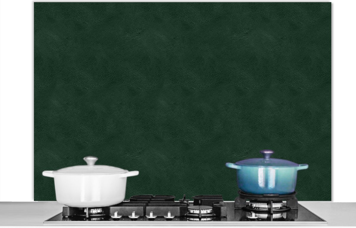 KitchenYeah - Spatwand keuken - Leer - Groen - Dierenhuid - Dier - 120x80 cm - Spatscherm - Achterwand