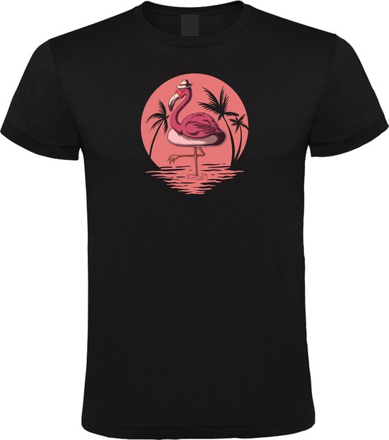 Klere-Zooi - Flamingo - Heren T-Shirt - 4XL