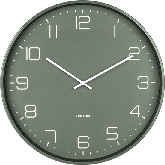Horloge Karlsson Horloge murale vert foncé - diamètre 40 cm