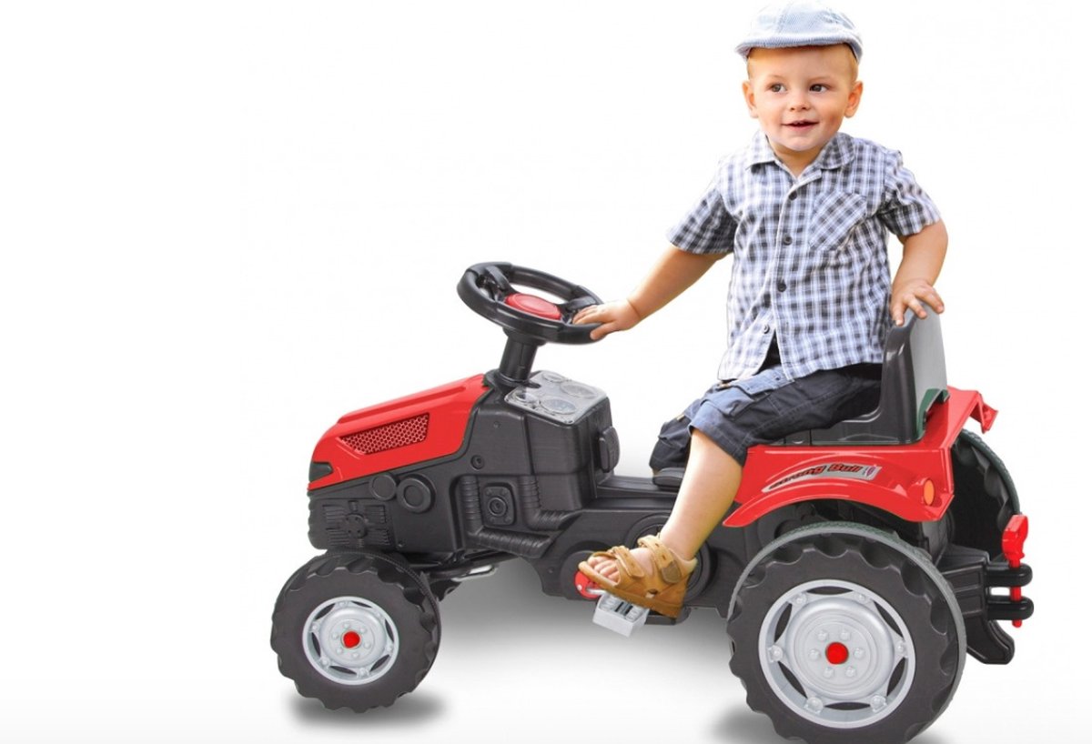 Pilsan 07 314 Tracteur d'extérieur pour enfant avec pédale, à partir de 3  ans, rouge 