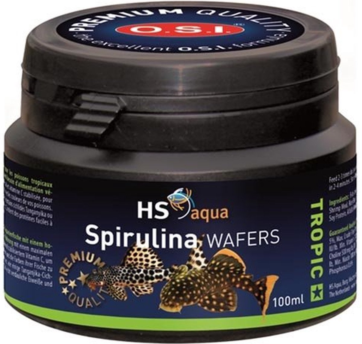 HS Aqua Spirulina Wafers - 100ML - Algentabletten - Aquariumvoer