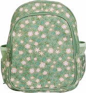 Sac à dos / sac à dos pour enfants avec poche avant isolée : Blossoms-sage green | A Little Lovely Company