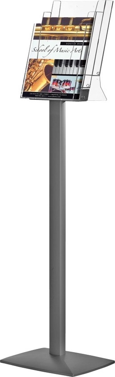 Folderhouder | folderrek | brochurehouder | folderdisplay | folderbak | transparant op stabiele voet 3x A4 formaat