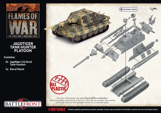 RARE! FLAMES OF WAR GE819 : SS TANK HUNTER PLATOON neuf