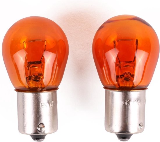 Benson Knipperlicht - Autolamp 12 Volt - 21 Watt - BAU15S - Oranje - 2  stuks | bol.com