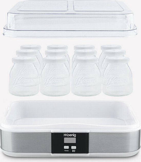 H. Koenig ELY120 - Yoghurtmaker - 12 potjes van H. Koenig — afbeelding 3