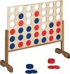 Afbeelding van het spelletje Relaxdays vier op een rij - groot - hout - 4 op een rij spel - buiten - gezelschapsspel