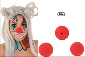 48x Schuimneus clown rood -circus thema feest verjaardag clowns neus schuim festival