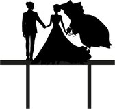 LBM taarttopper bruiloft - Vrouw en vrouw - Zwart