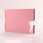 Fotoalbum - gastenboek - scrapbook 29,5 x 21 cm - roze