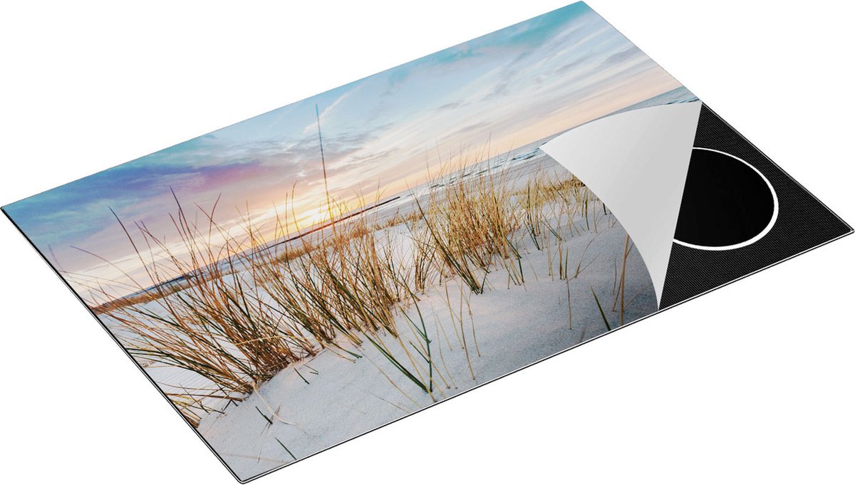 Chefcare Inductie Beschermer Strand en Zee vanuit Duinen - 80x52 cm - Afdekplaat Inductie - Kookplaat Beschermer - Inductie Mat