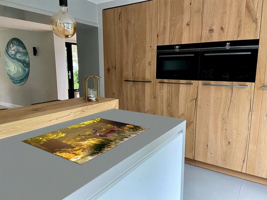 Chefcare Inductie Beschermer Hert in de Bossen - 80x52 cm - Afdekplaat Inductie - Kookplaat Beschermer - Inductie Mat