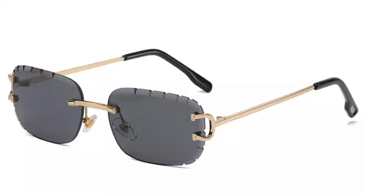 Heren zonnebril - Luxury Gold Black - Dames zonnebril - Sunglasses - Luxe design - U400 protection - HD