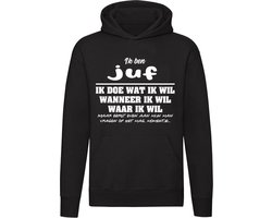 Juf - verjaardag - verjaardag - carnaval - Unisex - Trui - Sweater - Hoodie - Capuchon - Zwart