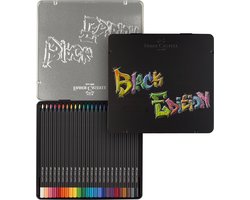 Faber-Castell kleurpotloden - Black Edition - 24 stuks in blik - FC-116425