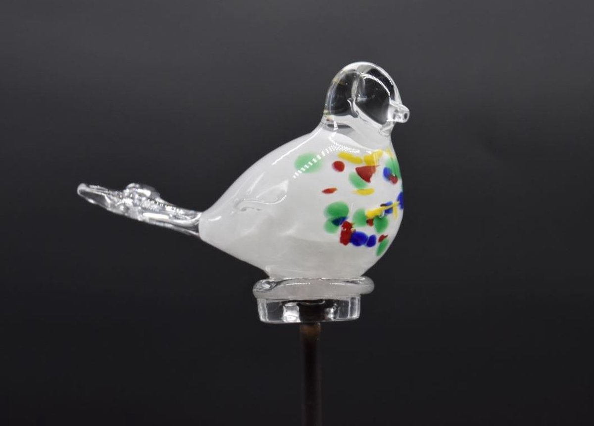 zelfmoord verzoek Haven Tuinsteker vogel glas 115 cm hoog tuindecoratie | bol.com