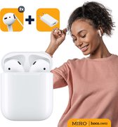 Hoco EW02 Plus Draadloze Oordopjes Bluetooth 5.0 Met Oplaadcase Geschikt Voor& Android Smartphones Wit + Adapter