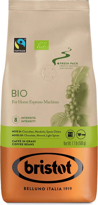 Bristot BIO - Biologische Koffiebonen - 500 gram