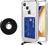 iPhone 12 Mini Cord Case With Card Holder Cord Zwart - iPhone 12 Mini back cover - iPhone 12 Mini case - case with card iPhone - oTronica cord case iPhone