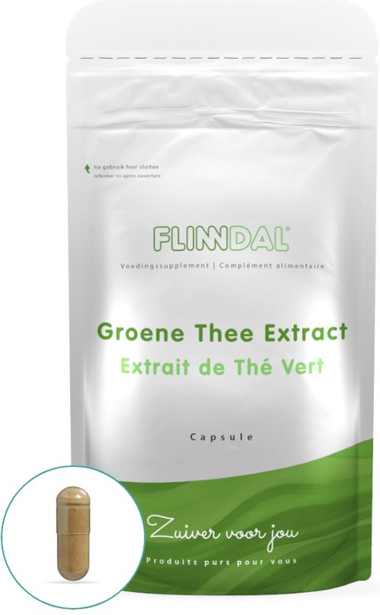 Goedkoopste Flinndal Groene Thee Extract (Ondersteunt de vetverbranding, 500 mg capsule) - 30 Capsules