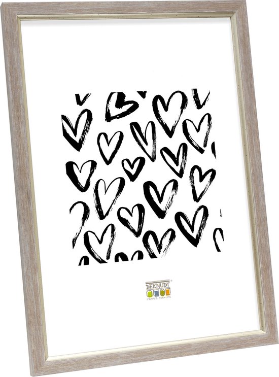 Deknudt Frames fotolijst S46AF3 - beige schilderlook - biesje - 30x45