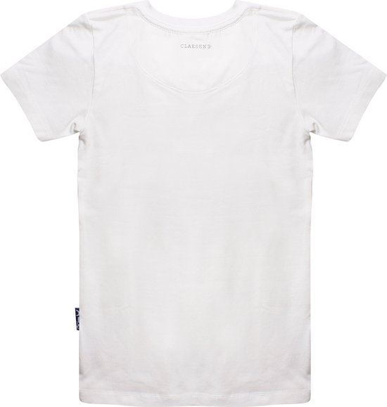 Claesen's® - Jongens T Shirt Wit - White - 95% Katoen - 5% Lycra | bol.com