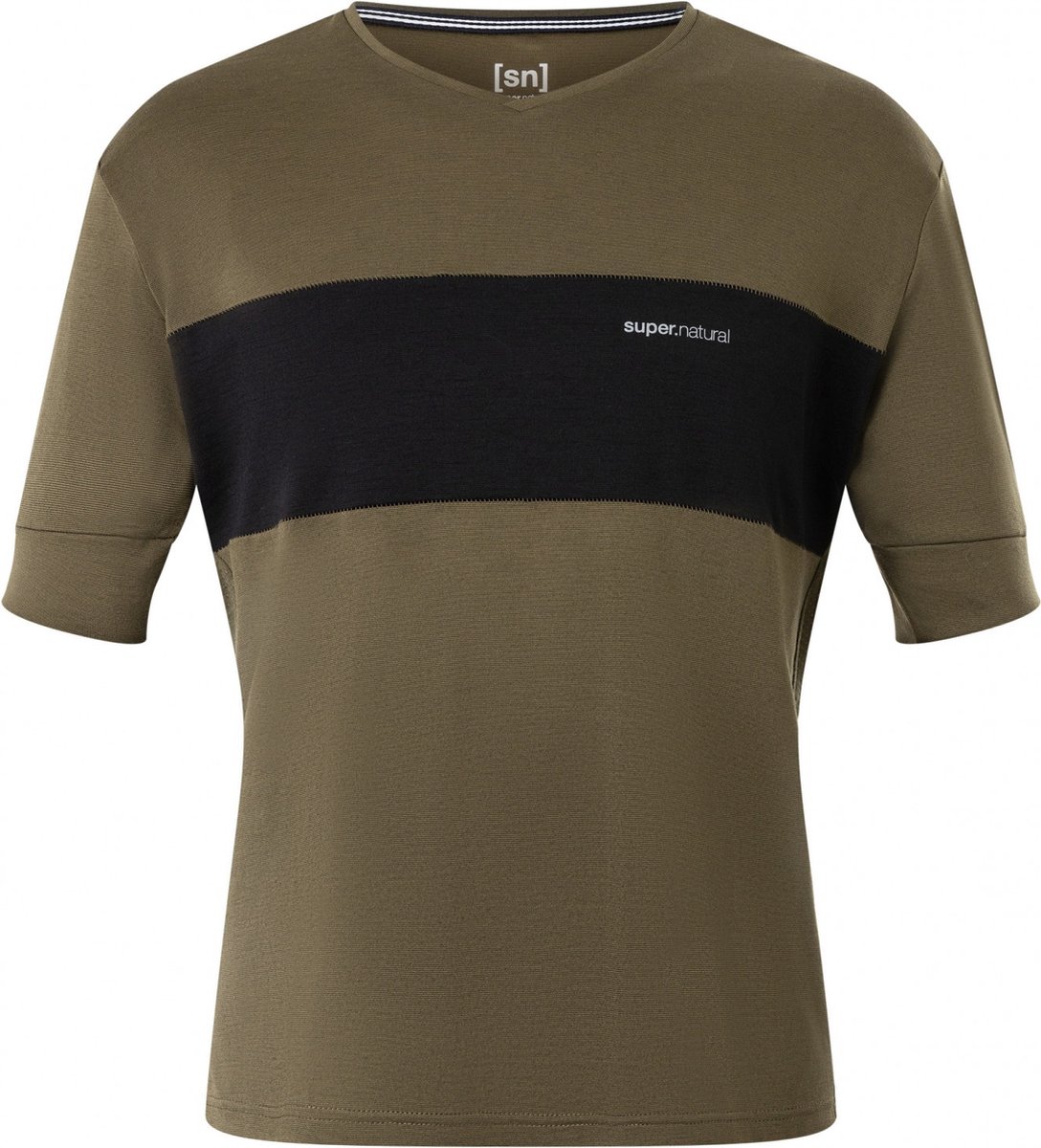 Super Natural Gravier Tee Jet Olijf