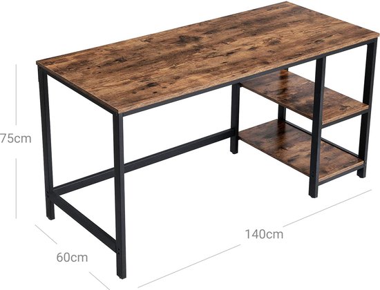 Hoppa! Bureau d'ordinateur, bureau d'écriture 55", avec 2 tablettes