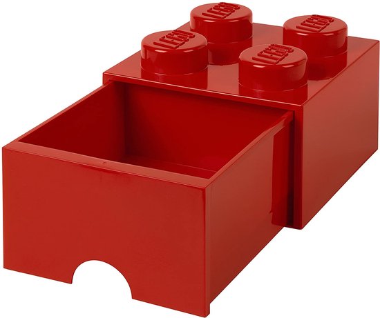 Lego - Opbergbox met Lade Brick 4 - Polypropyleen - Rood