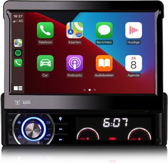 1Din autoradio – met navigatie – Klapscherm – Gratis Camera – Bluetooth – CD – DVD – Gesch