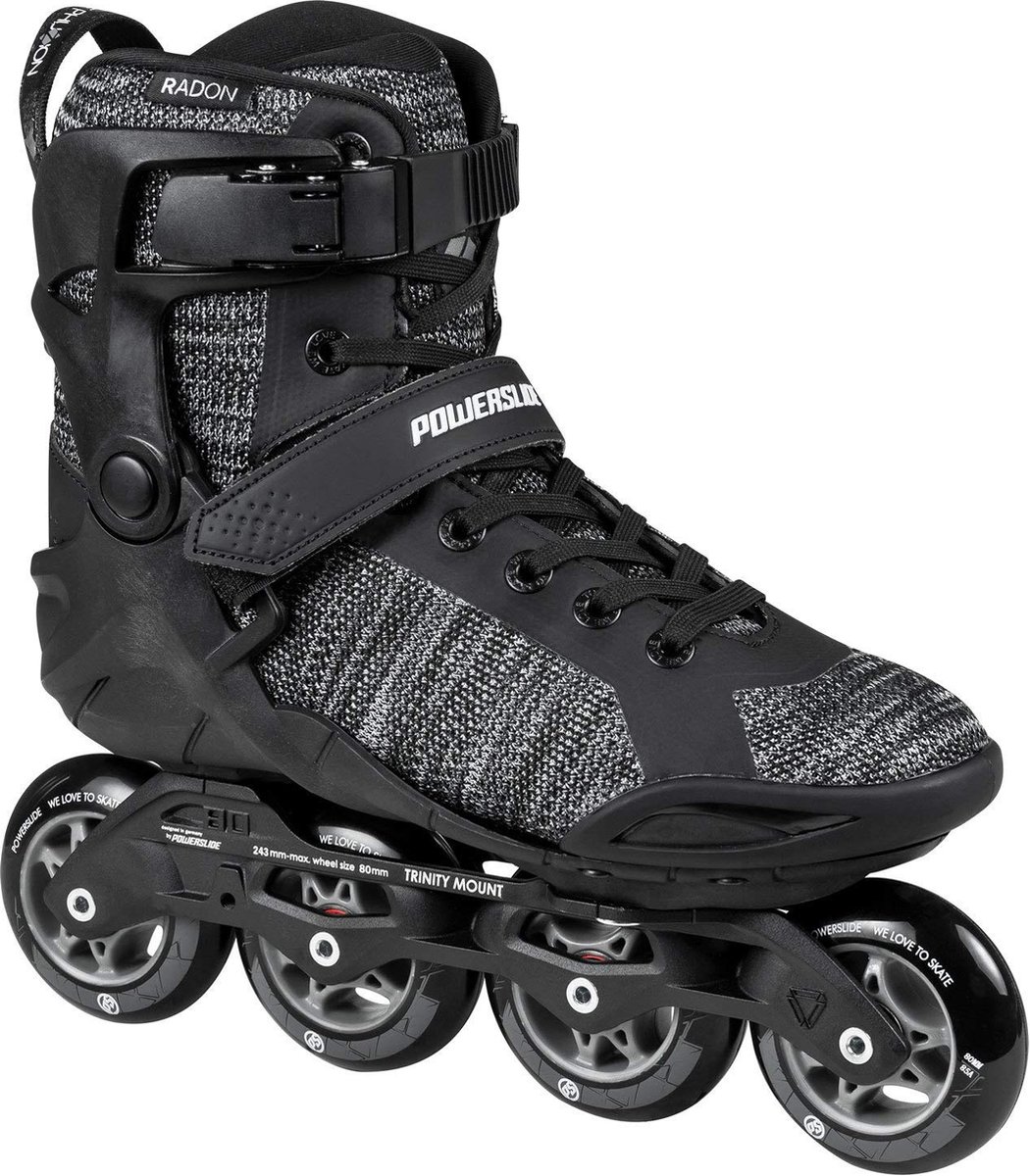 Powerslide Inlineskates/Skeelers Phuzion Radon 80 Trinity Heren Zwart Maat 44