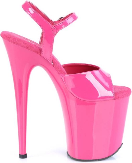 Sandales à bride cheville Pleaser, chaussures de pole dance -39 Chaussures- FLAMINGO-809 US 9 Rose