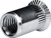 GOEBEL® - 250 x Blindklinkmoeren M 6 - Staal [ AISI 1008 ] Verzinkt (Ø x L) 8,9 mm x 16,0 mm - Verzonken kop Ronde schacht - Schacht einde Open - GO-NUT - 7550601000 - Linkmoeren - Klinkmoeren - Blindmoeren