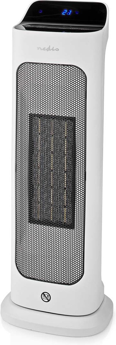 Nedis Keramische PTC-Ventilatorkachel | 1400 / 2000 W | 2 Verwarmingsmodi | Instelbare thermostaat | Draait automatisch ...