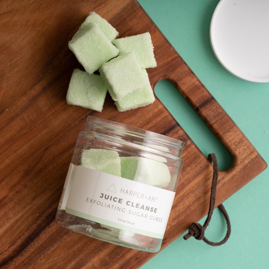 Harper+Ari Juice Cleanse Sugar Cubes Scrub Exfoliëren & voeden Pure
