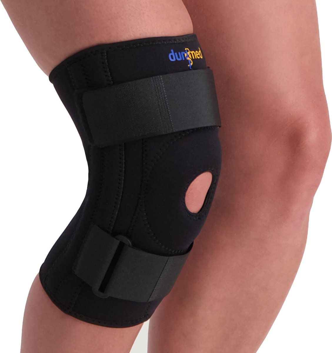Dunimed Kniebrace met Baleinen - Verstelbare Knieband - Kniebandage - Patellabrace - Ondersteuning en Versterking Knie - Maat L