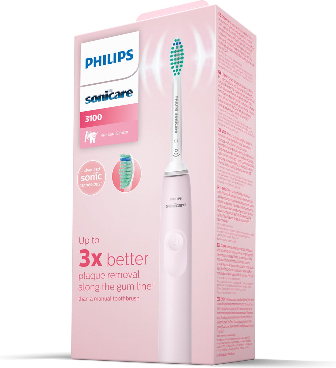 Afbeelding 3 van Philips Sonicare Series 3100 - Elektrische tandenborstel - Roze - HX3673/11