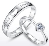 Ring dames | ringenset dames | zilveren ringen set dames | Zirkonia steen | zilver 925 | one size ringen | verstelbare ringen | cadeau voor vrouw | cadeau voor vriendinnen | liefdescadeau | verlovingsringen