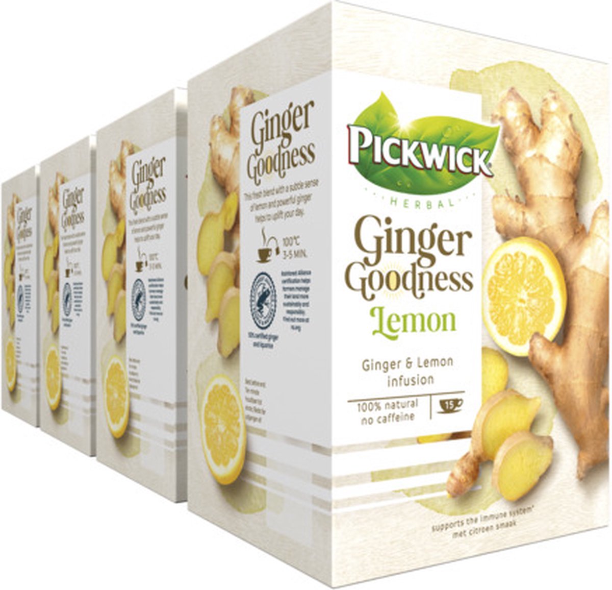 Ginger Drink, Tea Packets, Pickwick Joy Of Tea Ginger Spices Herbal Tea, Ginger Lemon Tea