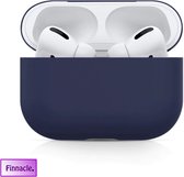 Finnacle - Hoesje geschikt voor Apple AirPods Pro - navy Blauw - Siliconen - Case - Cover - Soft case - Onepiece - Donker Blauw - Navy Blauw